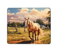 NSDdefAWCGT Mouse Pad for Gaming 7 x 8.6 in Farm Horse Mousepad Cute Square Mousepad Non-Slip Rubber Base Mouse Mat with Designs for Laptop Computer Office