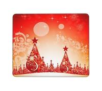 NSDdefAWCGT Mouse Pad for Gaming 7 x 8.6 in Red Merry Christmas Mousepad Cute Square Mousepad Non-Slip Rubber Base Mouse Mat with Designs for Laptop Computer Office