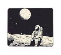 NSDdefAWCGT Mouse Pad for Gaming 8.3 x 10.3 in Astronaut on moon Mousepad Cute Square Mousepad Non-Slip Rubber Base Mouse Mat with Designs for Laptop Computer Office