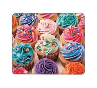 NSDdefAWCGT Mouse Pad for Gaming 8.3 x 10.3 in Birthday Cupcakes Mousepad Cute Square Mousepad Non-Slip Rubber Base Mouse Mat with Designs for Laptop Computer Office
