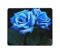 NSDdefAWCGT Mouse Pad for Gaming 8.3 x 10.3 in Blue Rose Flowers Mousepad Cute Square Mousepad Non-Slip Rubber Base Mouse Mat with Designs for Laptop Computer Office