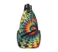 NSDdefAWCGT Sling Bag for Women Men Chest Bag Daypack Fanny Pack Abstract Art Cross Body Bag for Outdoor Hiking Travel