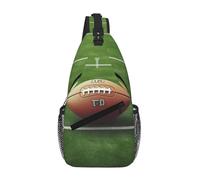 NSDdefAWCGT Sling Bag for Women Men Chest Bag Daypack Fanny Pack American Football Field Ball Sport Cross Body Bag for Outdoor Hiking Travel