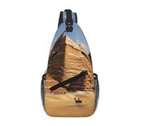 NSDdefAWCGT Sling Bag for Women Men Chest Bag Daypack Fanny Pack Ancient Egypt Pyramid Cross Body Bag for Outdoor Hiking Travel