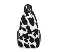 NSDdefAWCGT Sling Bag for Women Men Chest Bag Daypack Fanny Pack Animal Skin Cow Cross Body Bag for Outdoor Hiking Travel