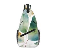 NSDdefAWCGT Sling Bag for Women Men Chest Bag Daypack Fanny Pack Art color Leaf Cross Body Bag for Outdoor Hiking Travel
