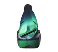 NSDdefAWCGT Sling Bag for Women Men Chest Bag Daypack Fanny Pack Aurora Borealis Cross Body Bag for Outdoor Hiking Travel