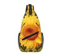 NSDdefAWCGT Sling Bag for Women Men Chest Bag Daypack Fanny Pack Beautiful Yellow Sunflower Cross Body Bag for Outdoor Hiking Travel