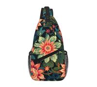 NSDdefAWCGT Sling Bag for Women Men Chest Bag Daypack Fanny Pack Bohemian Flower Cross Body Bag for Outdoor Hiking Travel