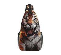 NSDdefAWCGT Sling Bag for Women Men Chest Bag Daypack Fanny Pack Cartoon Tiger Cross Body Bag for Outdoor Hiking Travel