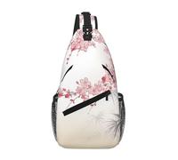 NSDdefAWCGT Sling Bag for Women Men Chest Bag Daypack Fanny Pack Cherry blossoms Tree Zen Cross Body Bag for Outdoor Hiking Travel