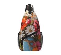 NSDdefAWCGT Sling Bag for Women Men Chest Bag Daypack Fanny Pack Farm Fresh Flowers Spring Cross Body Bag for Outdoor Hiking Travel
