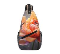 NSDdefAWCGT Sling Bag for Women Men Chest Bag Daypack Fanny Pack Flower Bloom Cross Body Bag for Outdoor Hiking Travel