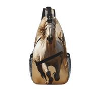 NSDdefAWCGT Sling Bag for Women Men Chest Bag Daypack Fanny Pack Horse Herd Cross Body Bag for Outdoor Hiking Travel