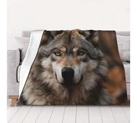 NSDdefAWCGT Throw Blanket for Couch Soft Lightweight Bed Blanket A Gray Wolf Portable Throw Blankets for Bed Sofa Camping and Travel Home Decor 60"x50"