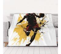 NSDdefAWCGT Throw Blanket for Couch Soft Lightweight Bed Blanket Basketball Man Dribbling in the Air Portable Throw Blankets for Bed Sofa Camping and Travel Home Decor 80"x60"