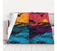NSDdefAWCGT Throw Blanket for Couch Soft Lightweight Bed Blanket Birds on the Sea Portable Throw Blankets for Bed Sofa Camping and Travel Home Decor 40"x30"