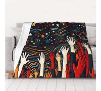 NSDdefAWCGT Throw Blanket for Couch Soft Lightweight Bed Blanket Hands Reaching for The Stars Portable Throw Blankets for Bed Sofa Camping and Travel Home Decor 40"x30"