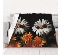 NSDdefAWCGT Throw Blanket for Couch Soft Lightweight Bed Blanket Two Flower Wearing Sunglasses Portable Throw Blankets for Bed Sofa Camping and Travel Home Decor 40"x30"