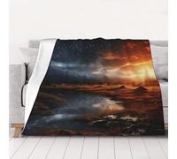NSDdefAWCGT Throw Blanket for Couch Soft Lightweight Bed Blanket Two Photos of the Night Sky Portable Throw Blankets for Bed Sofa Camping and Travel Home Decor 40"x30"