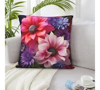 NSDdefAWCGT Throw Pillow Cover 18"x18" Beautiful Rose Red Flowers Throw Pillow Case Farmhouse Couch Pillow Case Square Cushion Pillowcase Soft Luxurious Decor Throw Pillows for Couch Bed Home Decor