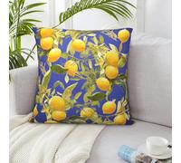 NSDdefAWCGT Throw Pillow Cover 20"x20" Lemon Branch Throw Pillow Case Farmhouse Couch Pillow Case Square Cushion Pillowcase Soft Luxurious Decor Throw Pillows for Couch Bed Home Decor