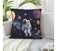 NSDdefAWCGT Throw Pillow Cover 24"x24" Astronaut Space Flight Throw Pillow Case Farmhouse Couch Pillow Case Square Cushion Pillowcase Soft Luxurious Decor Throw Pillows for Couch Bed Home Decor