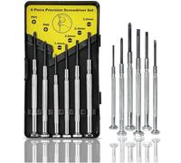 NSEZTZ 6PCS Mini Screwdriver Set, Small Professional Repair Tool Kit with 6 Different Size Flathead and Phillips Screwdrivers, Precision Screwdriver Sets for Jewelry, Watch, iPhone, Eyeglass Repair