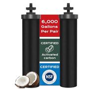 NSF/ANSI 42&372 Certified Water Filter，Gravity Water Filter Replacement for Berkey® BB9-2® Black Purification Elements and Berkey® Gravity Filter System, 2 Pack