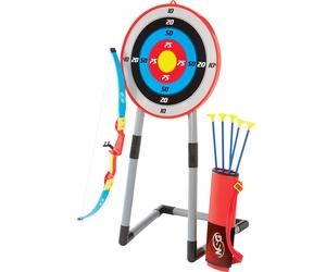 NSG Deluxe Bow and Arrow Set for Kids - Toy Archery Bow with Large Freestanding Target Suction Cup Arrows and Quiver