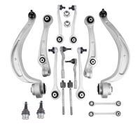 NSGMXT 16pcs Control Arms Front Upper Lower Kit for A4 B8 A5 8F7 8T3 08-2009 M12 Type Suspension Control Arm Kit 8K0407693N 8K0407694N 8K0407151B 8K0422817A