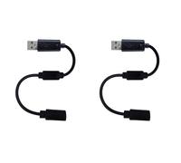 NSGWKZD USB Adapter Breakaway Cable Replacement for Logitech G920, Thrustmaster Ferrari 458 Spider Racing Wheel Xbox 360 Controller, 2-Pack, Black, USB-BREAKAWYA-CABLE-2PCS