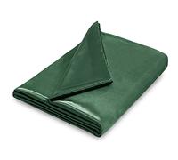 NSGZ 60" x 80" Satin Duvet Cover for Weighted Blanket, Luxury Silky Removable Satin Weighted Blanket Cover with 8 Ties Secure Fastening, Dark Green