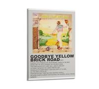 nshdahns Elton John - Goodbye Yellow Brick Road Poster Wall Art Vintage Art Cover Room Decor Aesthetic Bedroom Posters For Bedroom 20x30inch(50x75cm) Frame-style