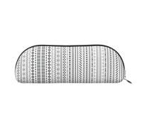 NSHSNKWB Bohemian Triangle Stripe Leather Semicircular Storage Bag Makeup Bag Coin Purse Storage Bag, silver, One Size, Storage bag