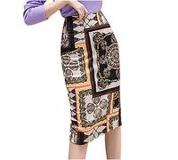 NSICBMNO Beige Pencil Skirt for Women UK Midi Skirt Knee Length Bodycon High Waist Ladies Short Summer Pencil Tube Straight Midi Casual Smart for Work Office Going Out