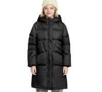 NSICBMNO Black Girls Puffer Jacket Long Padded Coat - Hooded, Quilted, Warm, Thick, Overcoat, Windproof, Parka, Foldable, Lightweight, Down Jacket, Outoor, School, Kids Winter Coat 14-15Years