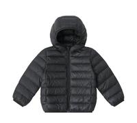 NSICBMNO Black Kids Winter Jacket - Lightweight Quilted Jackets, Packable Down Jacket, Girls Hooded Puffer Coat, Warm Parka Coats Overcoat, Short Padded Winter Coats With Pockets 13 Years