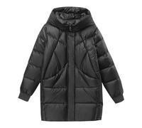 NSICBMNO Black Puffer Jackets Women Long Winter Coats Hooded Padded Jackets Quilted Jacket Parka Coat Down Jacket Overcoat Full Zip Cardigan Overcoat Thermal Puffer Coat Outerwear Plus Size