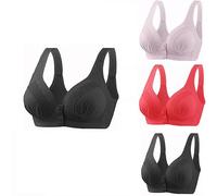NSICBMNO Bras for Women Front Fastening Bras Non Wired Full Coverage Bra Wireless Front Button Full Coverage Sleeping Sexy Support Everyday