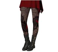 NSICBMNO Floral Patterned Tights for Women UK Plus Size Gym Leggings 3D Print Comfortable Yoga Pants High Waisted Tummy Control Running Soft Pants Harajuku Style