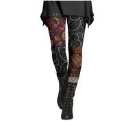 NSICBMNO Floral Patterned Tights for Women UK Plus Size Gym Leggings 3D Print High Waisted Comfortable Yoga Pants Tummy Control Running Soft Pants Harajuku Style