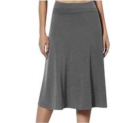 NSICBMNO Gray Women's Skirts - Long, Midi, Flared, Tennis, Summer, Pencil, A Line, High Waisted, Pull On