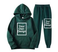 NSICBMNO Green Co Ord Sets For Women Sweatsuits Personalised Joggers Oversized Hoodie Custom Sweatshirt Ladies Tracksuit Sets 2 Piece Outfits Loungewear Travel Outfits Streetwear