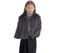 NSICBMNO Kids Fleece Jacket Winter Jackets 13-14 Years Old Cropped Woman Puffer Coat Winter Coats For Kids Girls Girls Padded Coat 9-10 Years Coats For Uk Long Thick Faux Fur Age 12