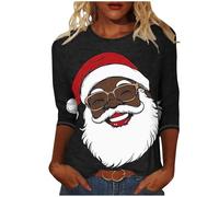 NSICBMNO Knitted Christmas Jumper T Shirts Women Funny Yellow T Shirt Womens White Blouses Size 10 Slogan Shirts for Women UK Funny Tops for UK Party Wear Blouses Ladies Christmas