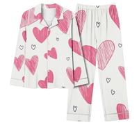 NSICBMNO Long Sleeve Pyjamas For women For women Xxl Cozy Pyjama Sets women'S valentines Pyjama Sets Tall Grinch Pjs Cuffed Pyjamas Bluey girfriend Cotton Pajamas