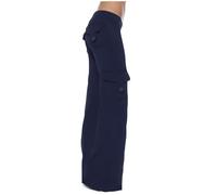 NSICBMNO Navy Flared Trousers Women Plus Size High Waisted Trousers Ladies Cargo with Pockets Stretch Yoga Pants Summer Bootcut Work Sweatpants Bell Bottoms