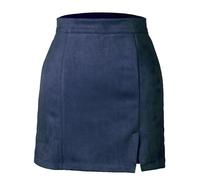 NSICBMNO Navy Pencil Skirt for Women UK Bodycon Mini Skirt Zip Up Summer Short High Waisted Sexy Micro Side Split Smart Casual Elegant Work Office