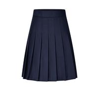 NSICBMNO Navy Pleated Skirts for Women UK Elasticated Waist Short Summer Skirts with Shorts Knee Length Flared A Line Skirt Midi Boho Short Skater Skirt for Tennis Workout Golf Beach Work